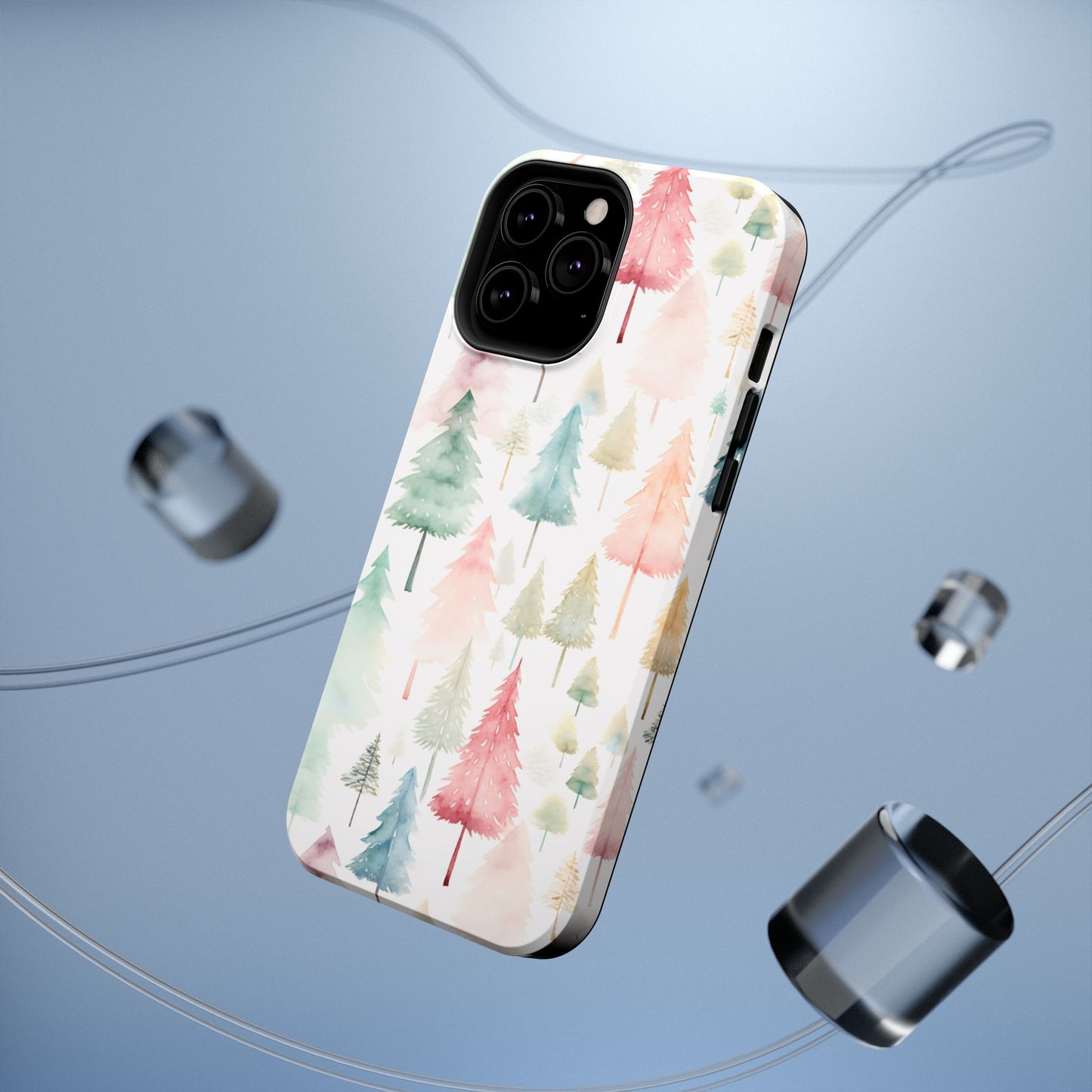 Watercolor Christmas Trees Impact-Resistant Phone Case