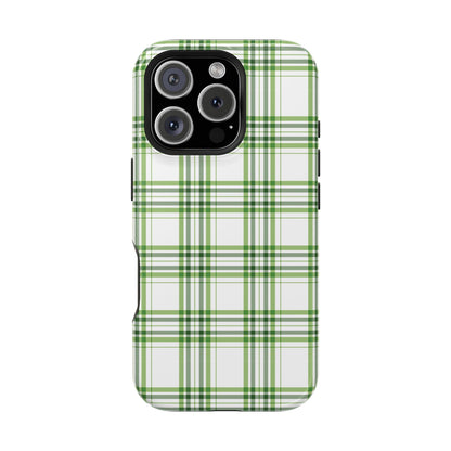 Impact-Resistant Phone Case -St. Patrick's Day Plaid