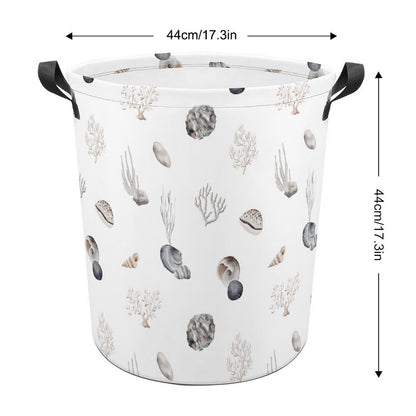 Collapsible Laundry Hamper- Watercolor Coastal