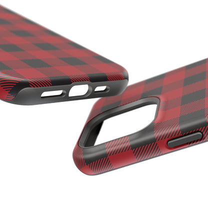 Impact-Resistant Phone Case-Red Black Buffalo Plaid