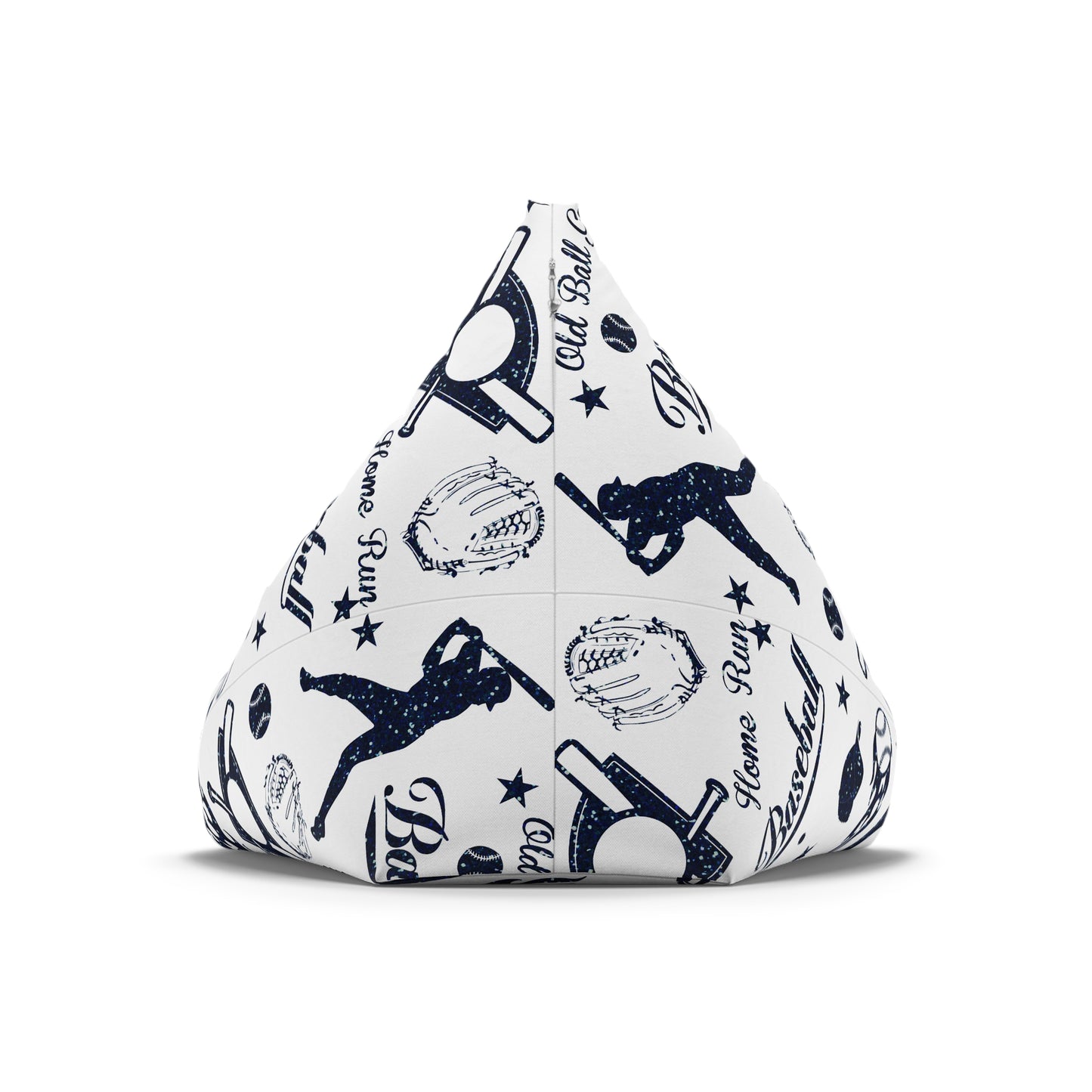 Baseball Navy White Bean Bag Chair Cover