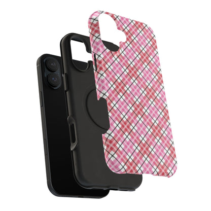 Impact-Resistant Phone Case - Valentine Plaid