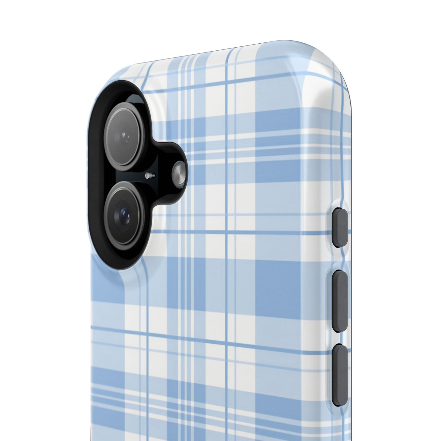 Impact-Resistant Phone Case - Easter Plaid Blue