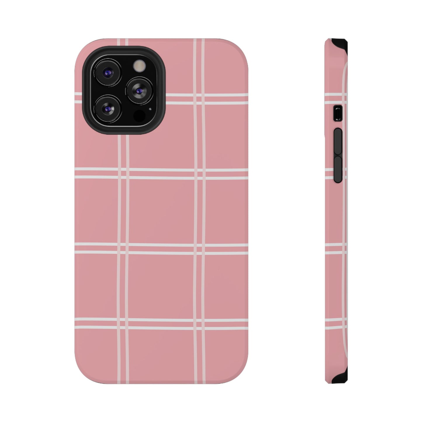 Impact-Resistant Phone Case -Girly Plaid