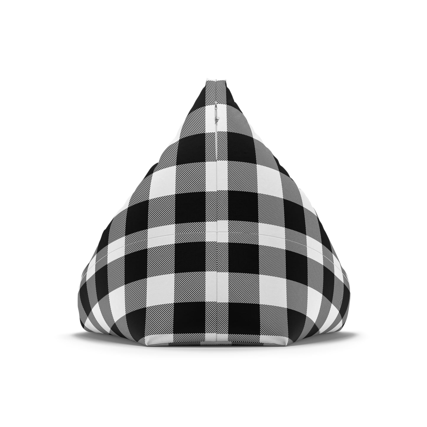 Black and White Buffalo Plaid Bean Bag Chair Cover