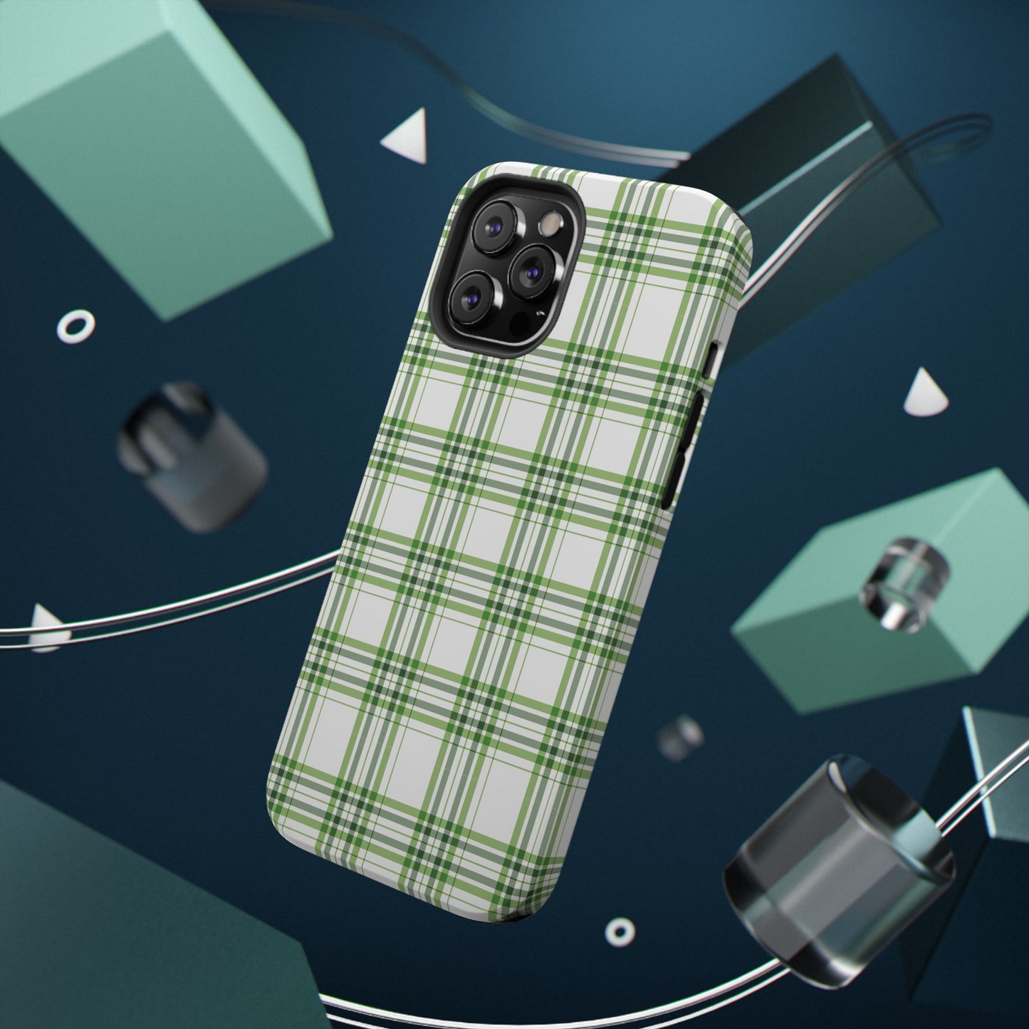 Impact-Resistant Phone Case -St. Patrick's Day Plaid