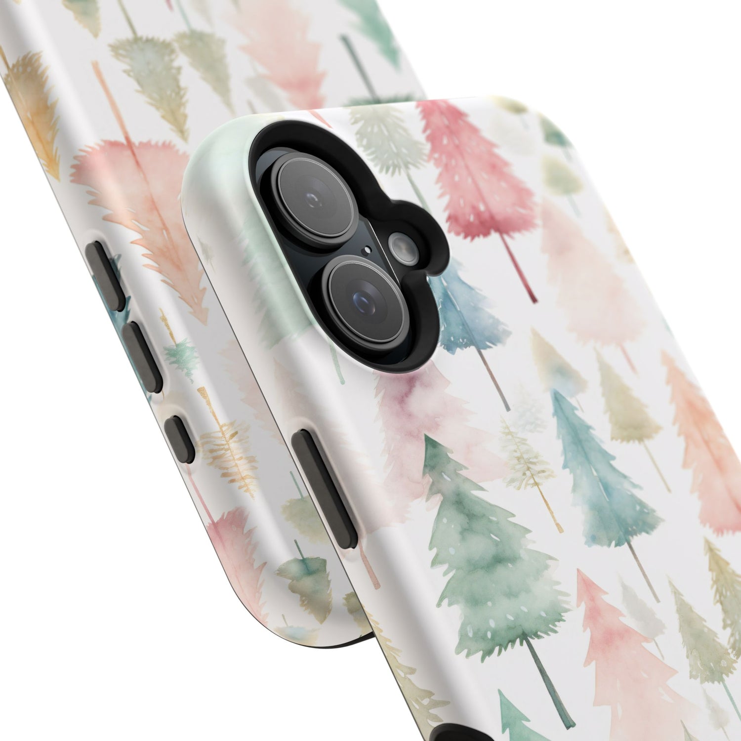 Watercolor Christmas Trees Impact-Resistant Phone Case, iPhone, Samsung