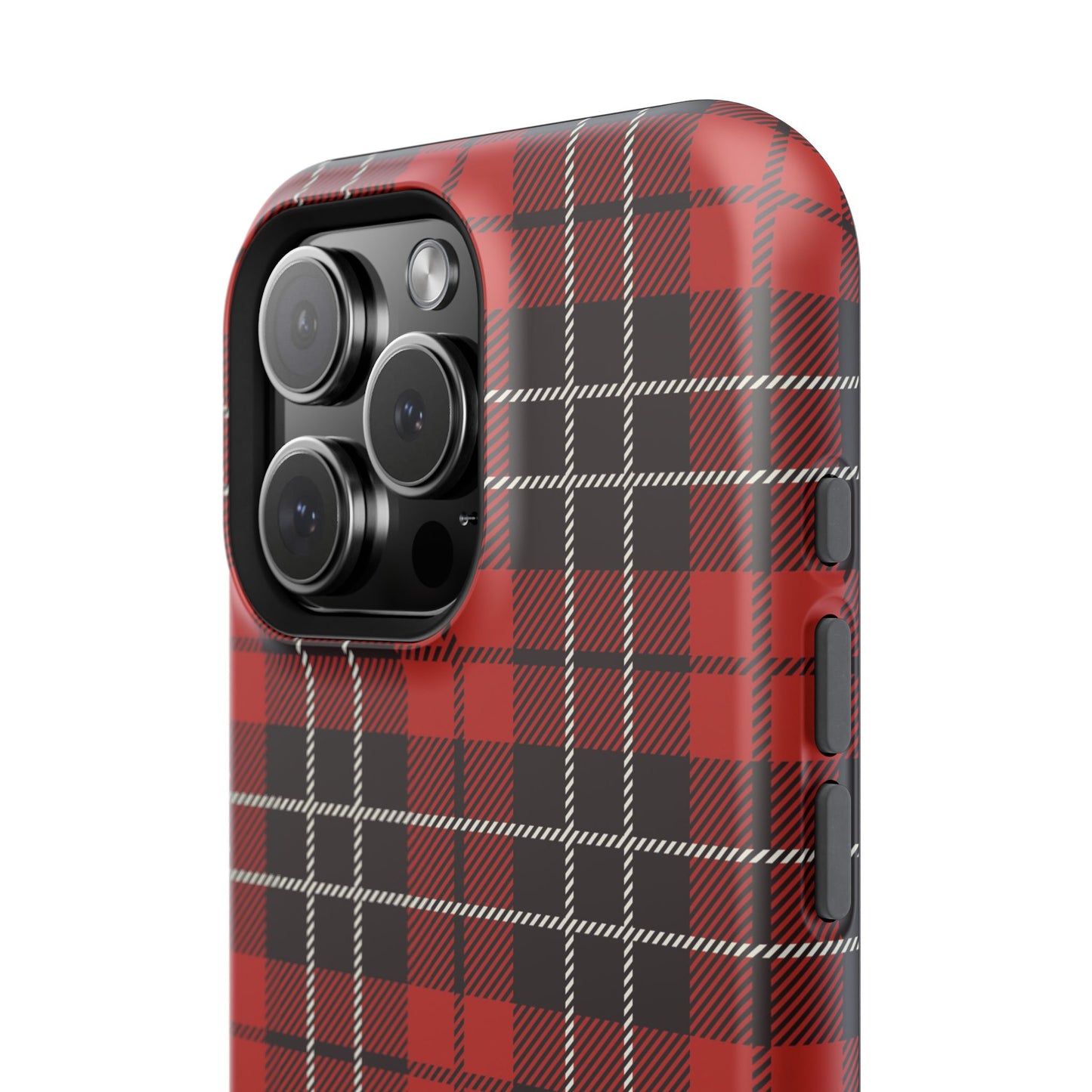 Impact-Resistant Phone Case- Christmas Tartan Plaid Red