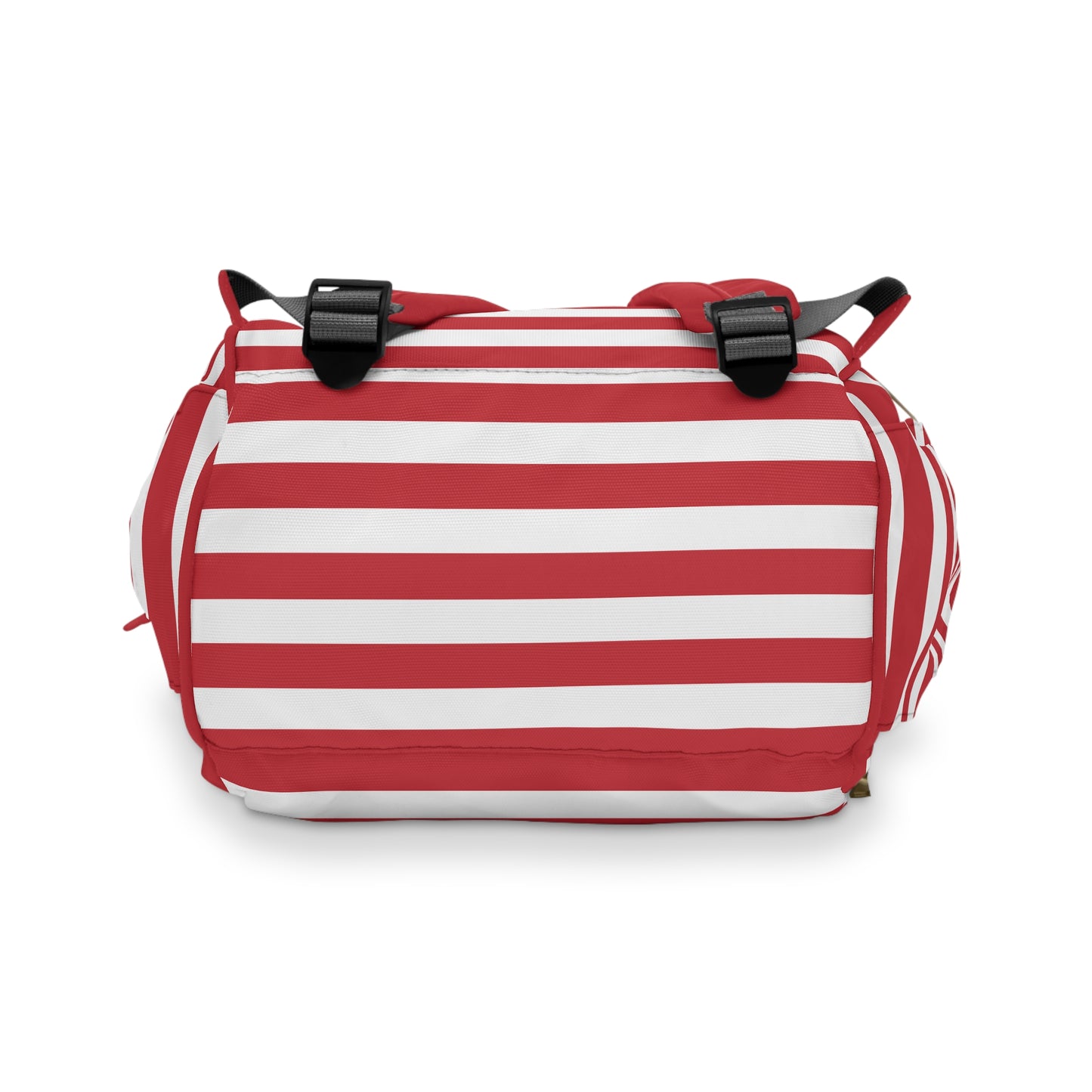 Nautical Stripe Multifunctional Diaper Backpack- Red