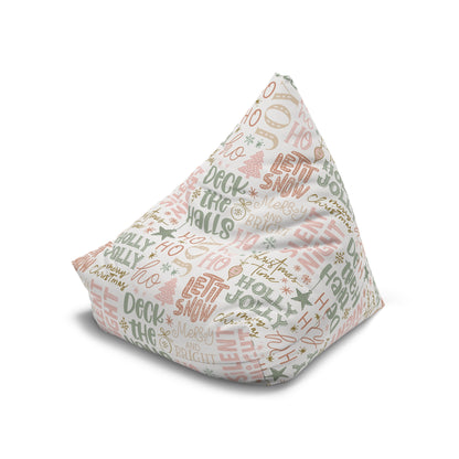 Christmas Phrases Bean Bag Chair Cover