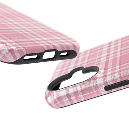 Impact-Resistant Phone Case - Easter Plaid Pink