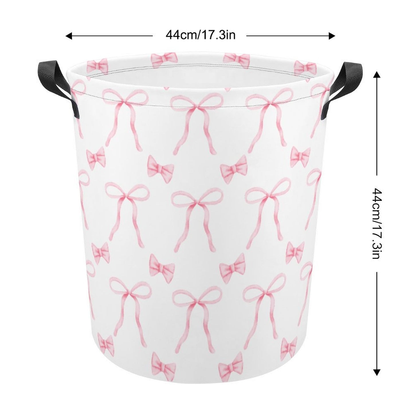 Collapsible Laundry Hamper- Coquette Pink Bows