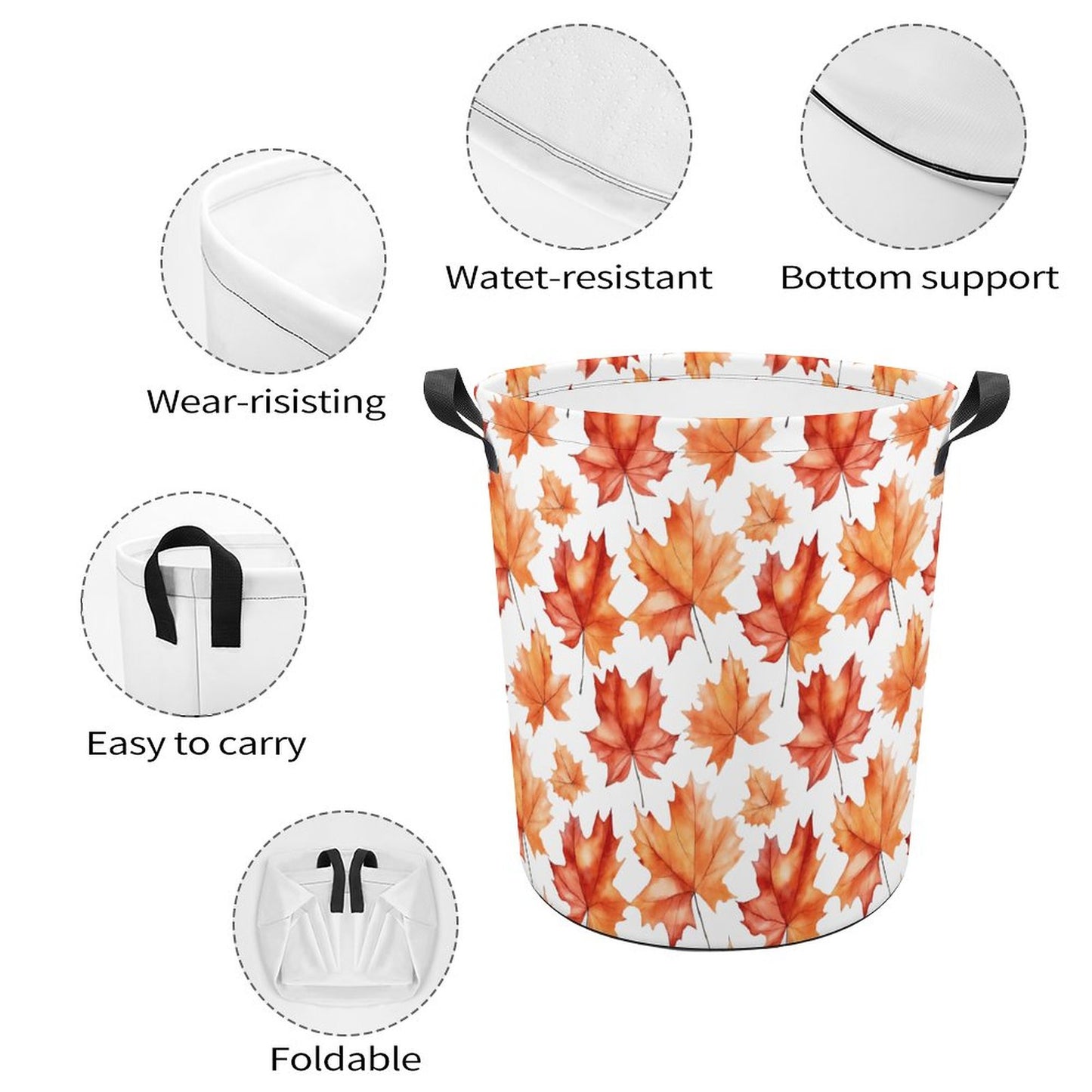 Collapsible Laundry Hamper- Fall Leaves