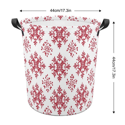 Collapsible Laundry Hamper- Elegant Snowflakes