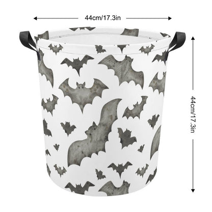 Collapsible Laundry Hamper- Halloween Watercolor Bats