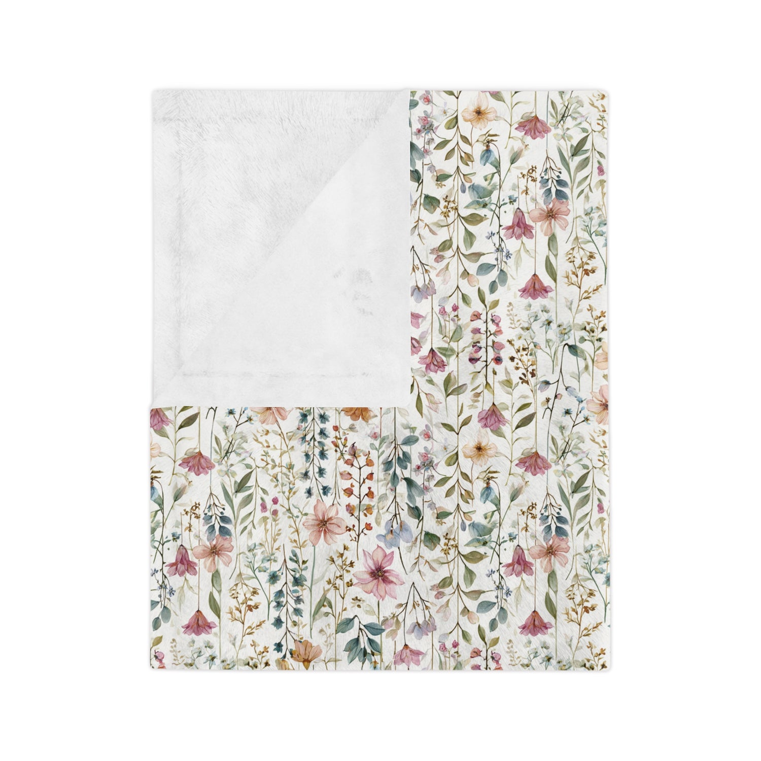 Floral Velveteen Plush Blanket