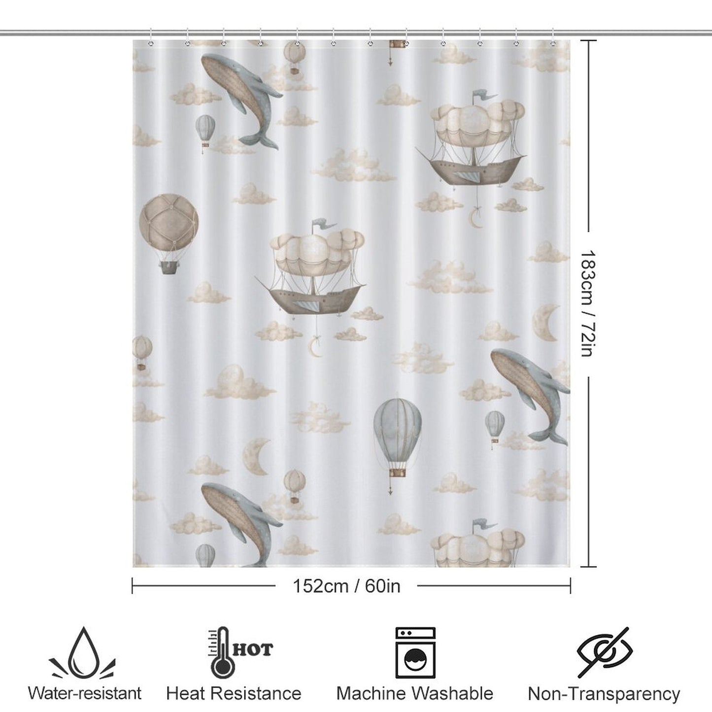 Lightweight Shower Curtain- Memories of Dreams