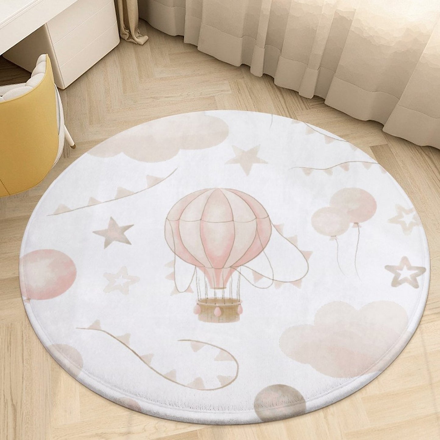 Round Coral Velvet Warm Floor Mat/Rug Watercolor Balloon Clouds Pink
FREE SHIPPING