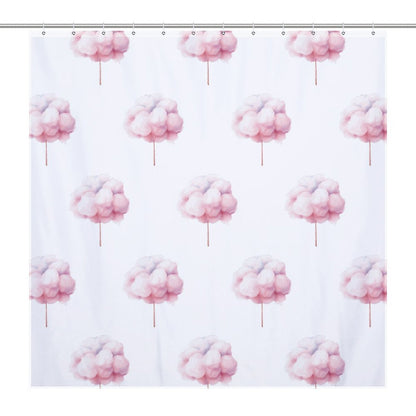 Lightweight Shower Curtain- Watercolor Cotton Candy