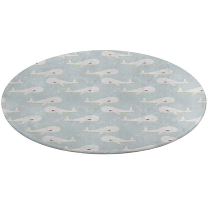 Round Coral Velvet Warm Floor Mat