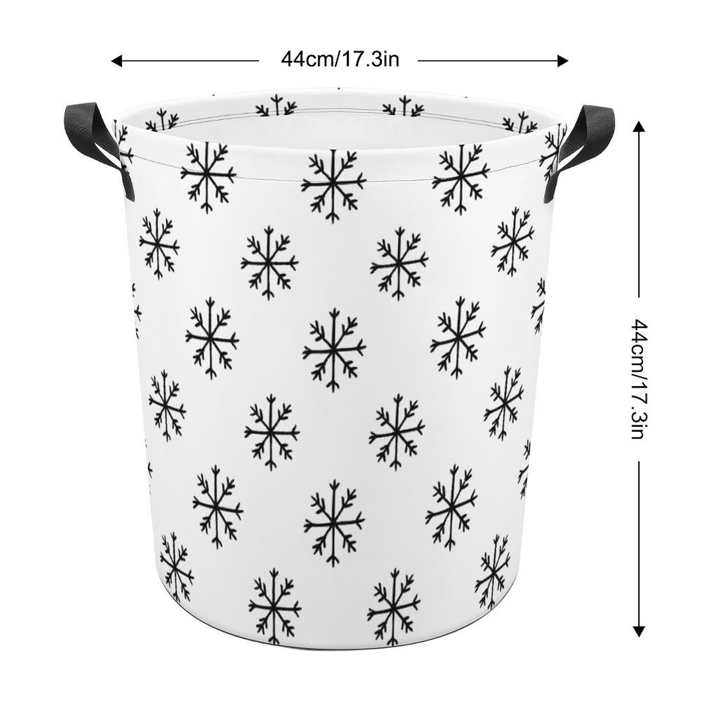 Collapsible Laundry Hamper- Sophisticated Snowflakes