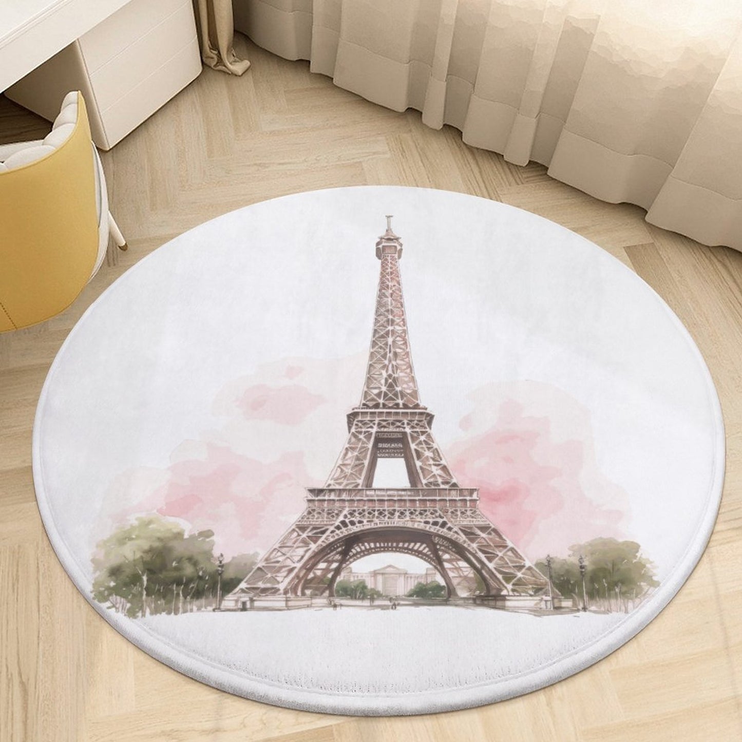 Round Coral Velvet Warm Floor Mat/Rug Watercolor Pink Paris Eiffel Tower
FREE SHIPPING