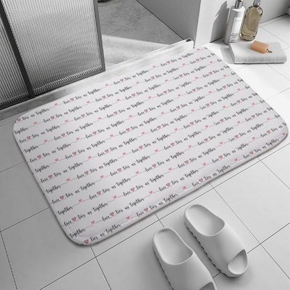 Plush Bath Mat- Valentine Love Ties