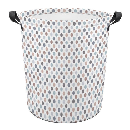 Collapsible Laundry Hamper- Neutral Dots