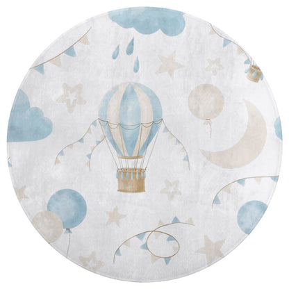 Round Coral Velvet Warm Floor Mat/Rug Watercolor Balloon Clouds Blue
FREE SHIPPING