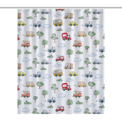 Lightweight Shower Curtain-Cute Cars