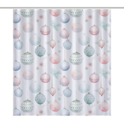 Lightweight Shower Curtain- Pastel Ornaments