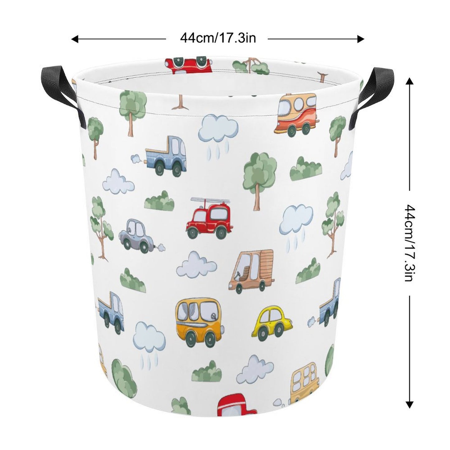 Collapsible Laundry Hamper-Cute Cars