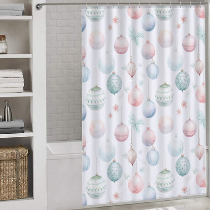 Lightweight Shower Curtain- Pastel Ornaments