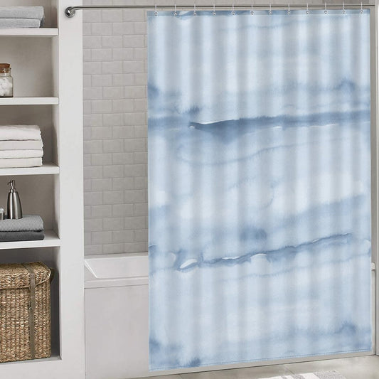 Lightweight Shower Curtain- Morning Stories Blue