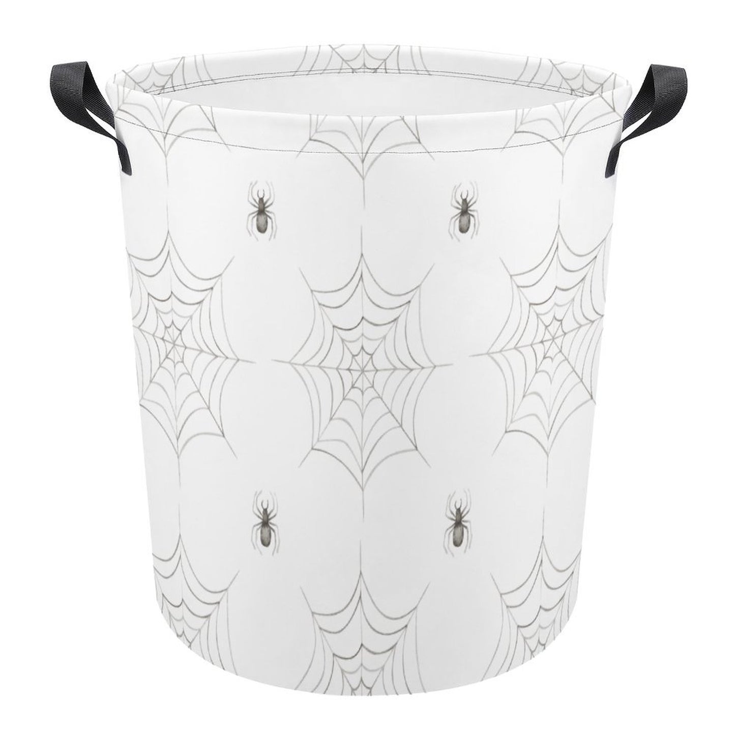 Collapsible Laundry Hamper- Halloween Watercolor Spider Webs