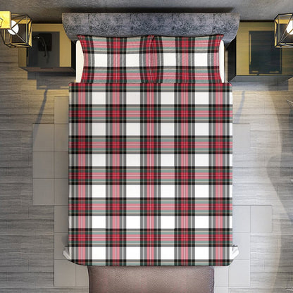 Christmas Tartan Plaid 3-Piece Bedding Set-86"×70" Twin Duvet Cover Set