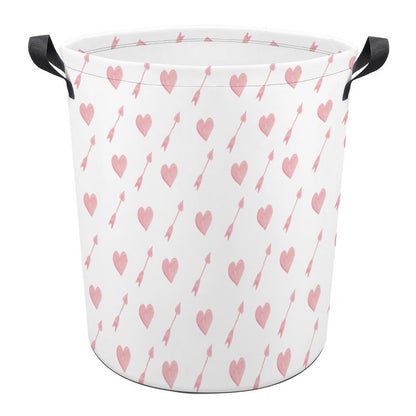 Collapsible Laundry Hamper- Valentine Arrow Hearts