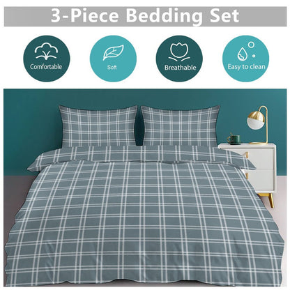 3-Piece Bedding Set-86"×70"/ 218×177cm (Dual-sidede Printing)