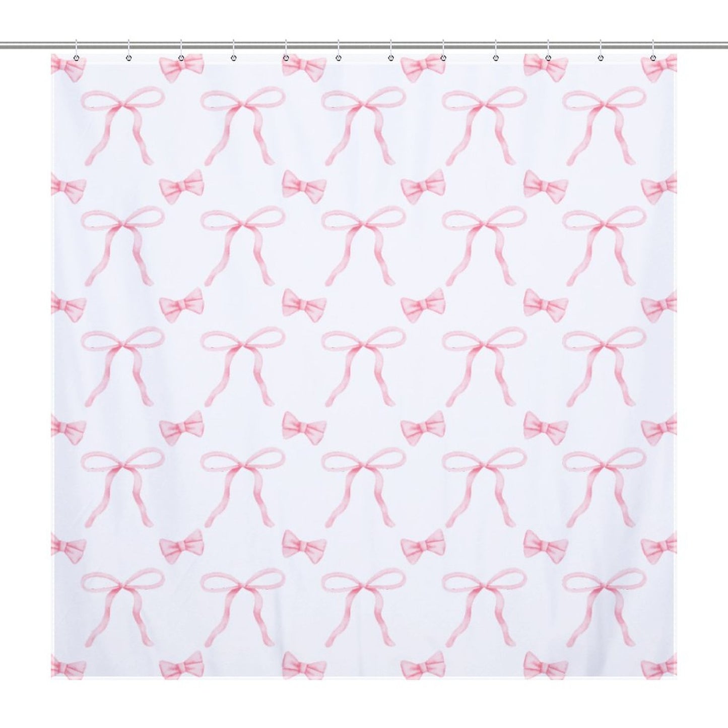 Lightweight Shower Curtain- Coquette Pink Bows