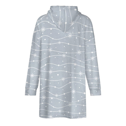 Oversized Soft Wearable Blanket Blue Winter Flurries