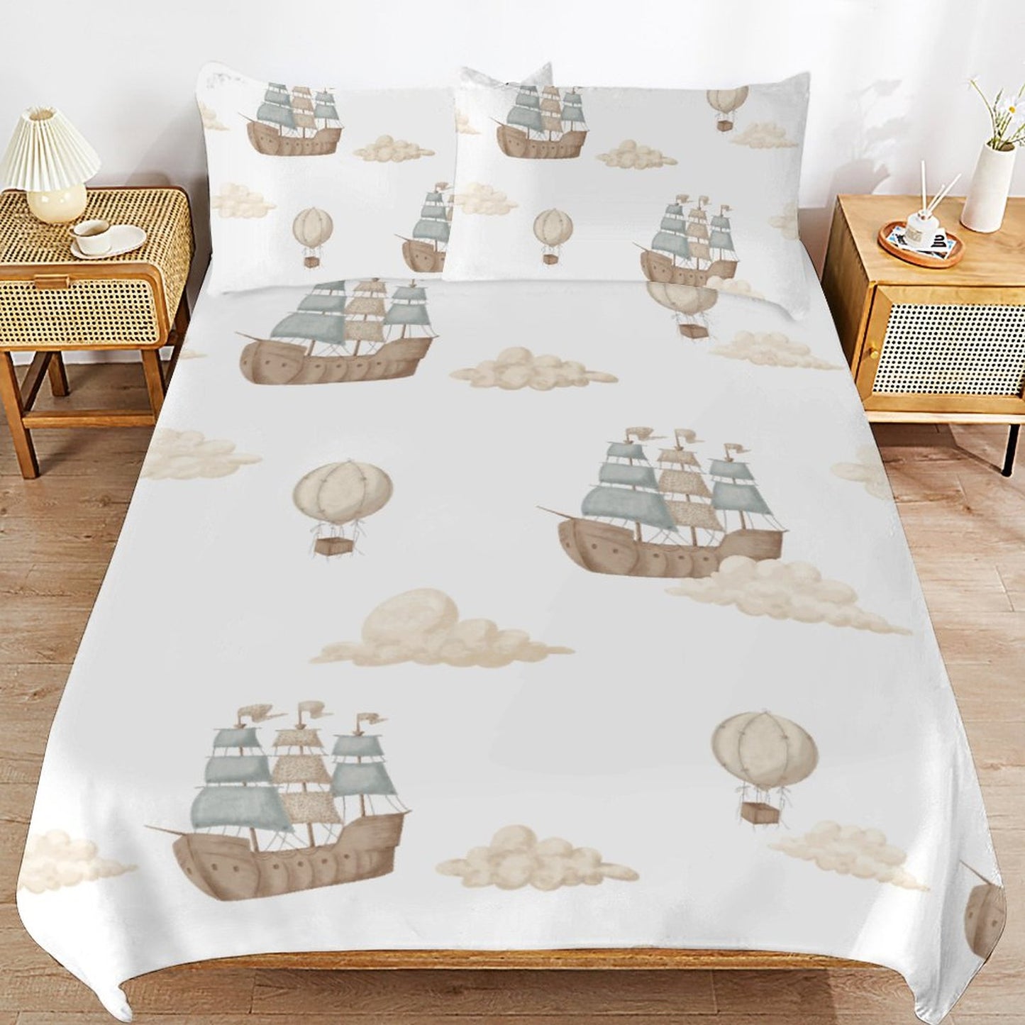 Boy Pirate Ship Clouds 3-Piece Bedding Set-86"×70" Twin Duvet Cover Set Free Shipping
Free Shipping