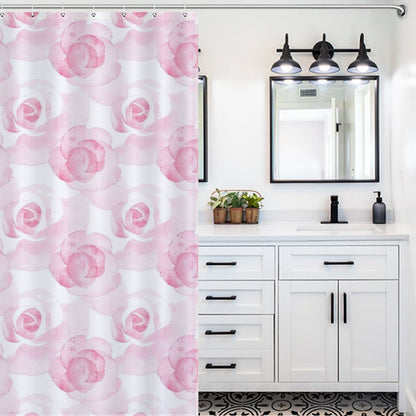 Lightweight Shower Curtain- Watercolor Roses