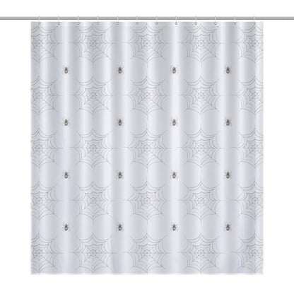 Lightweight Shower Curtain- Watercolor Spider Webs