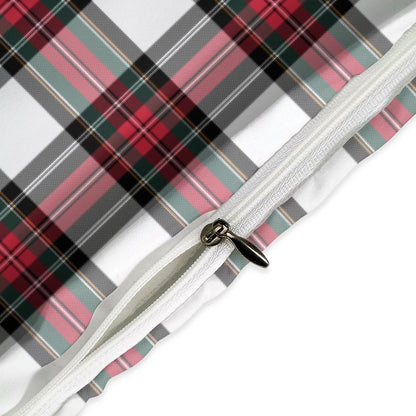 Christmas Tartan Plaid 3-Piece Bedding Set-86"×70" Twin Duvet Cover Set