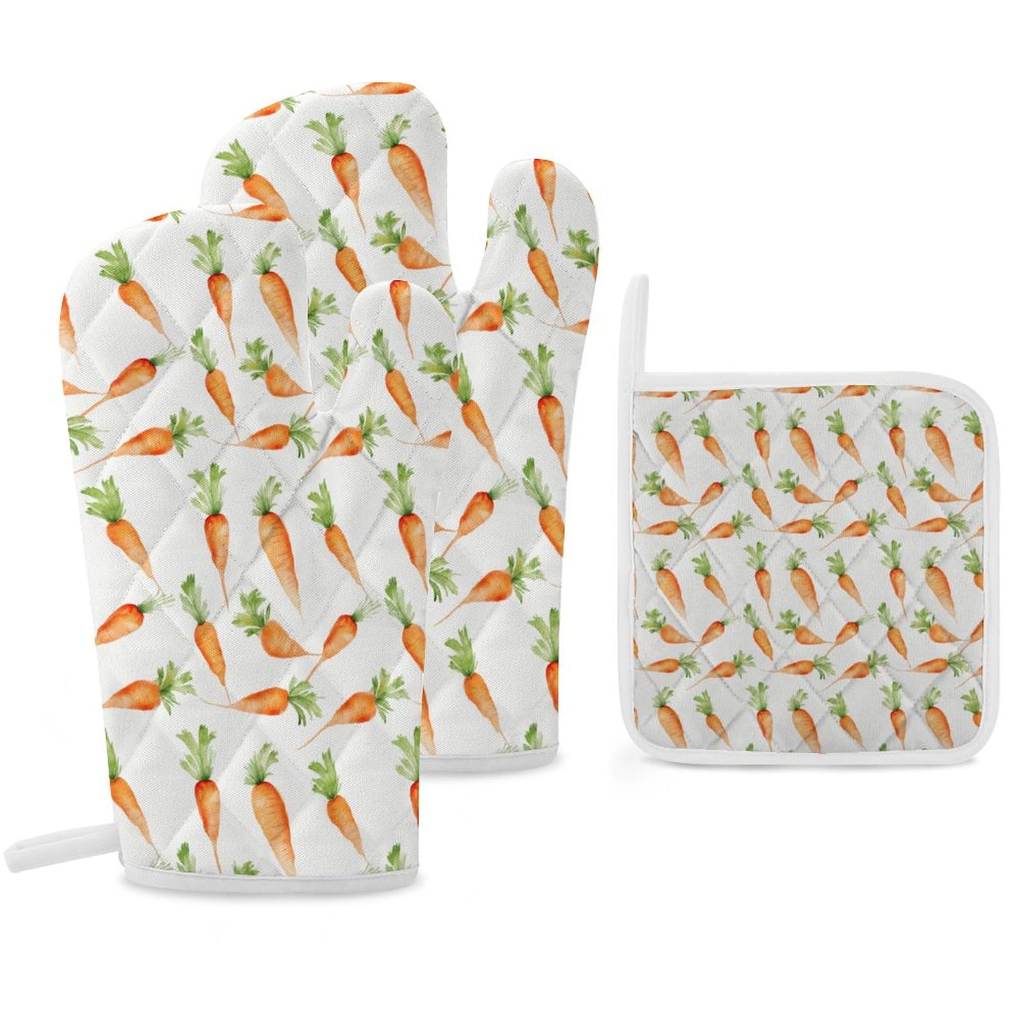 Oven Mitts & Pot Holder Set of 3 (Multi-image Splicing)