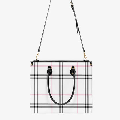 Structured Handbag- Preppy Pink Plaid