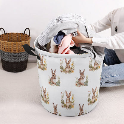 Collapsible Laundry Hamper- Elegant Easter Bunnies