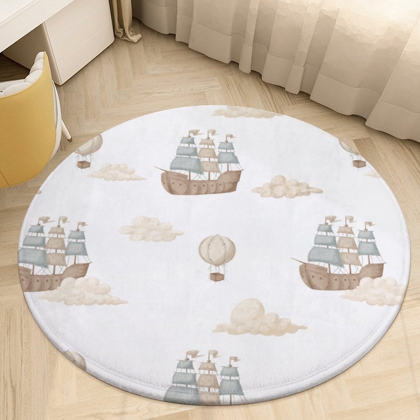 Round Coral Velvet Warm Floor Mat/Rug Memories of Dreams Pirate Ships
FREE SHIPPING