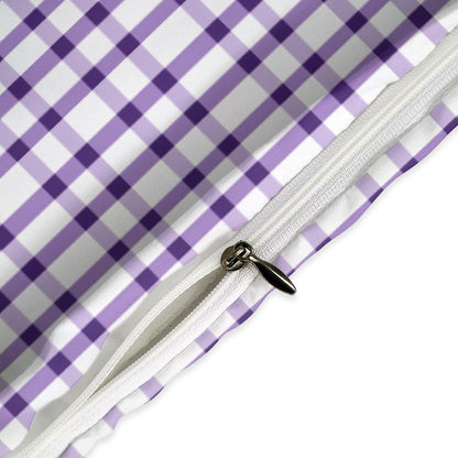 3-Piece Duvet Set-90"x90" Full/Queen Tiger Purple Plaid