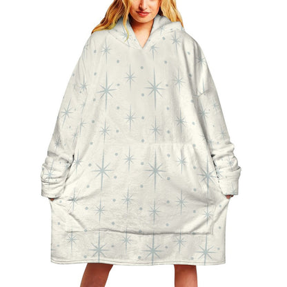 Oversized Soft Wearable Blanket Neutral Winter Stars